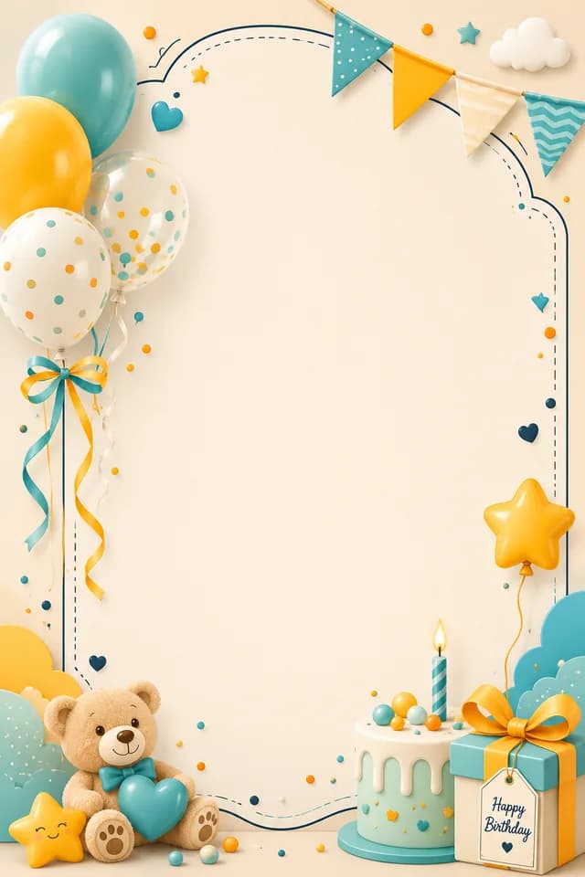 تصميم دعوة ميلاد 7