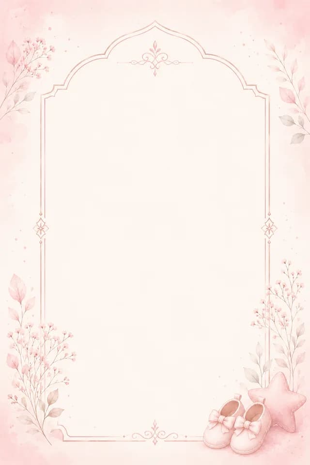 تصميم دعوة مولود 7