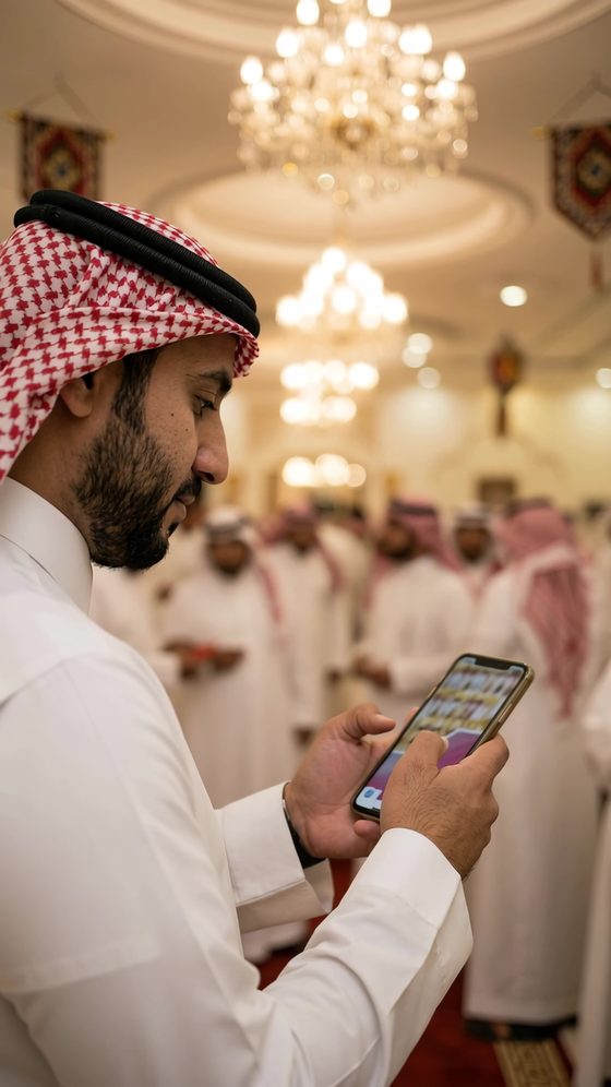 الضيف يشوف صوره على جواله